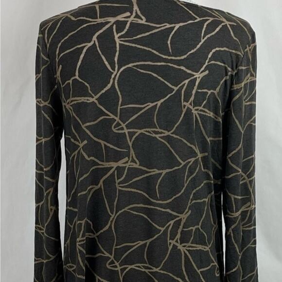 Chalet Brown Tan Faux Wrap Long Tunic Top Size S - Picture 6 of 11